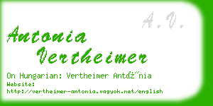 antonia vertheimer business card